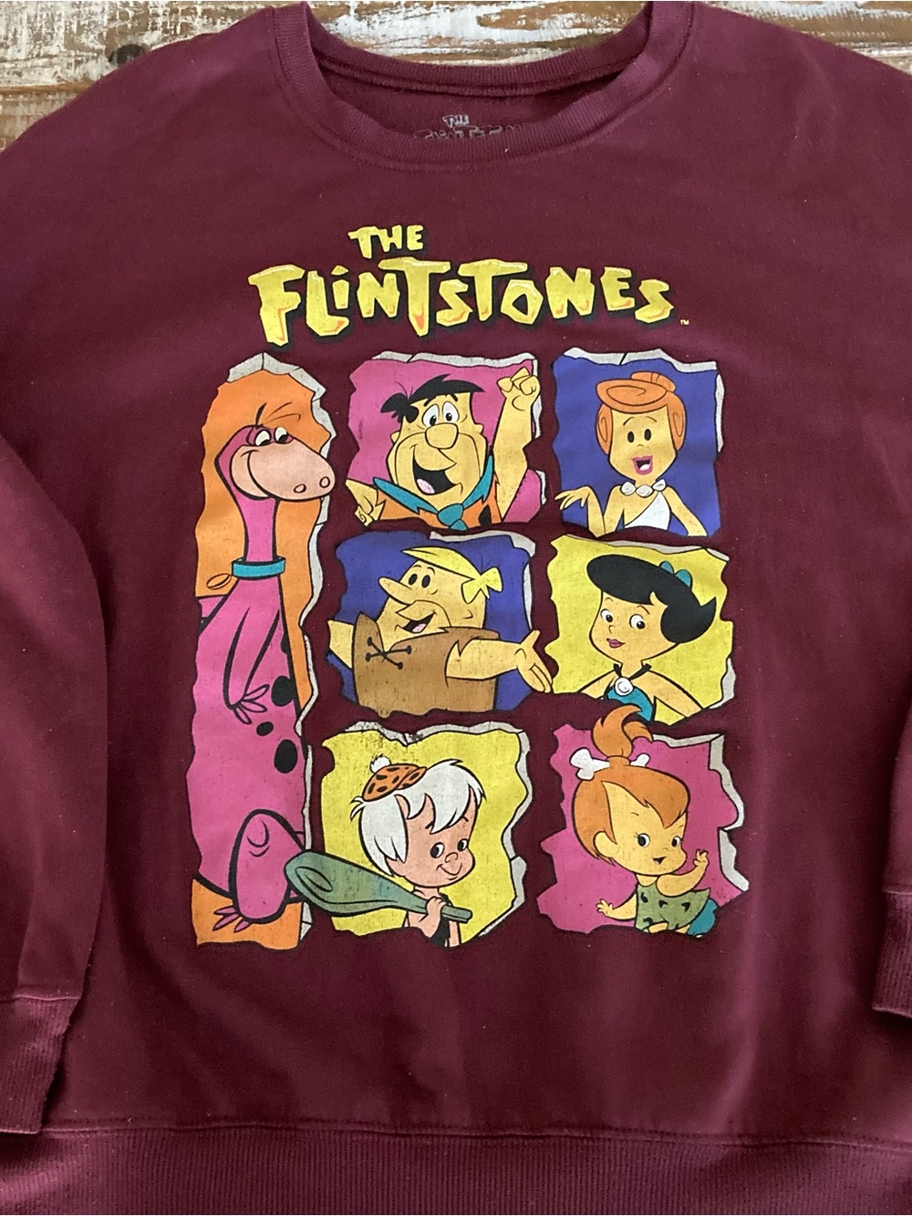 The Flintstones Graphic Sweatshirt - Maroon
